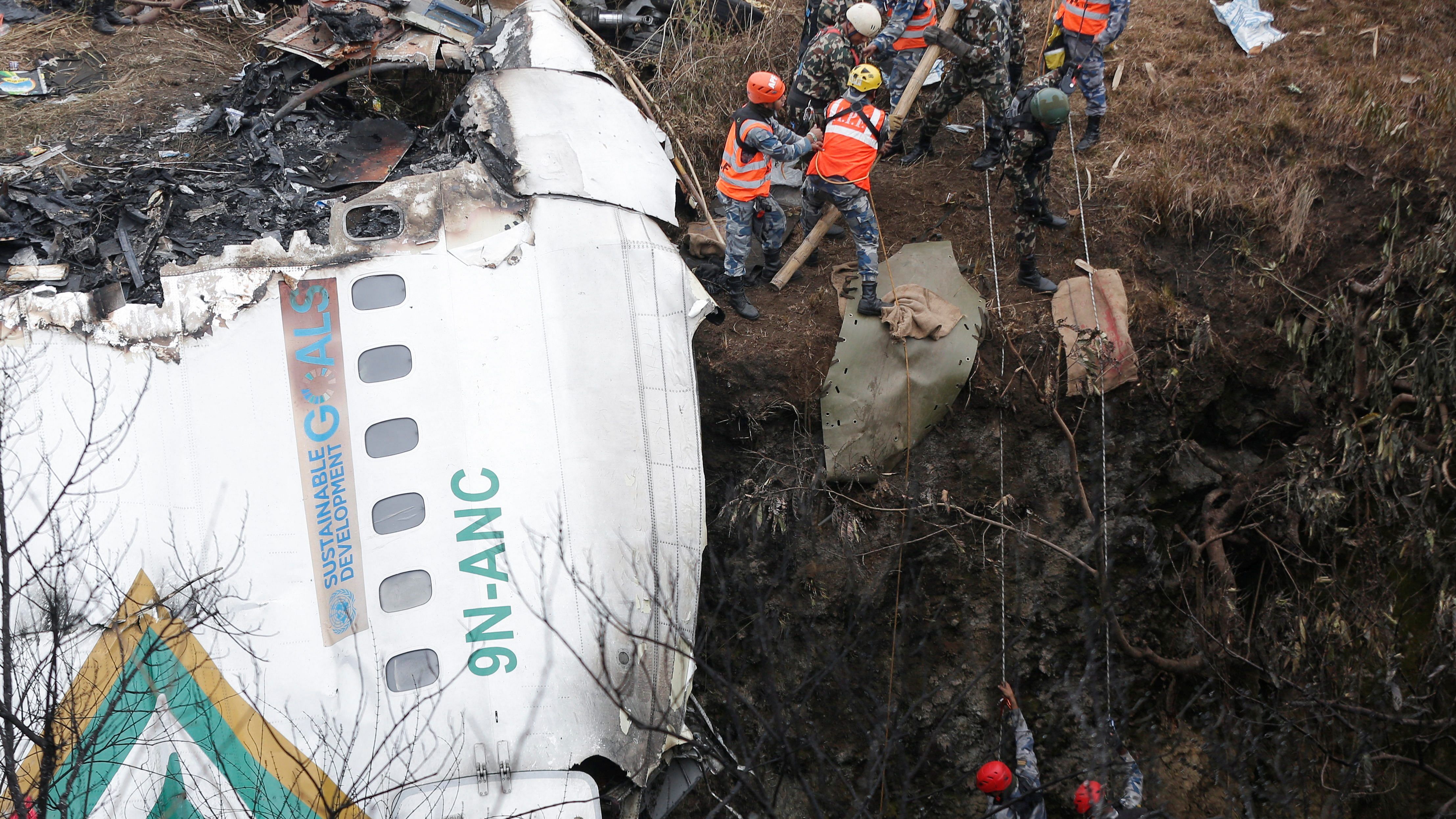 On Sunday, Khatiwada, 44, was the co-pilot on a Yeti Airlines flight from Kathmandu that crashed as it approached the city of Pokhara, killing at least 68 people. Credit: Reuters Photo