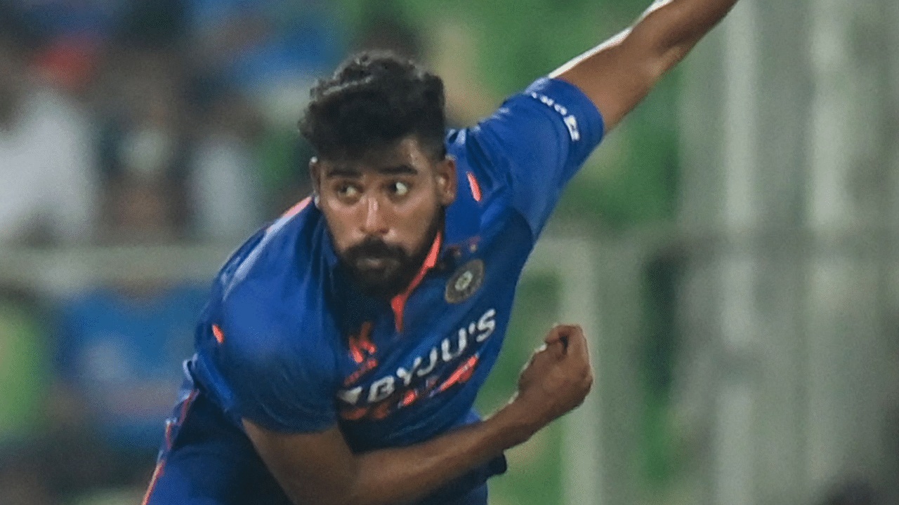 India pacer Mohammed Siraj. Credit: AFP Photo