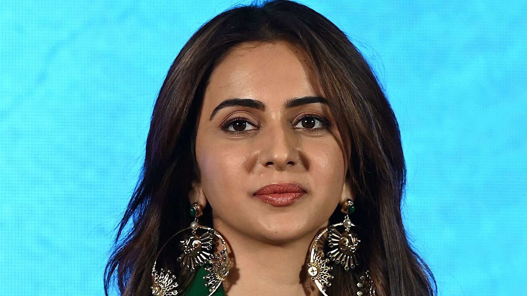 Bollywood actress Rakul Preet Singh poses during the trailer launch of her upcoming Hindi-language film ‘Chhatriwali’ in Mumbai. Credit: AFP Photo