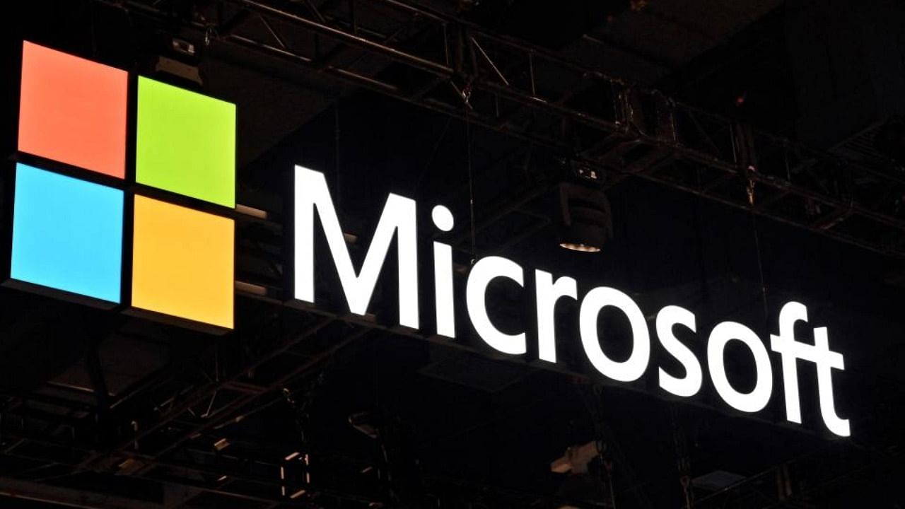 Representative image of the Microsoft logo. Credit: AFP Photo
