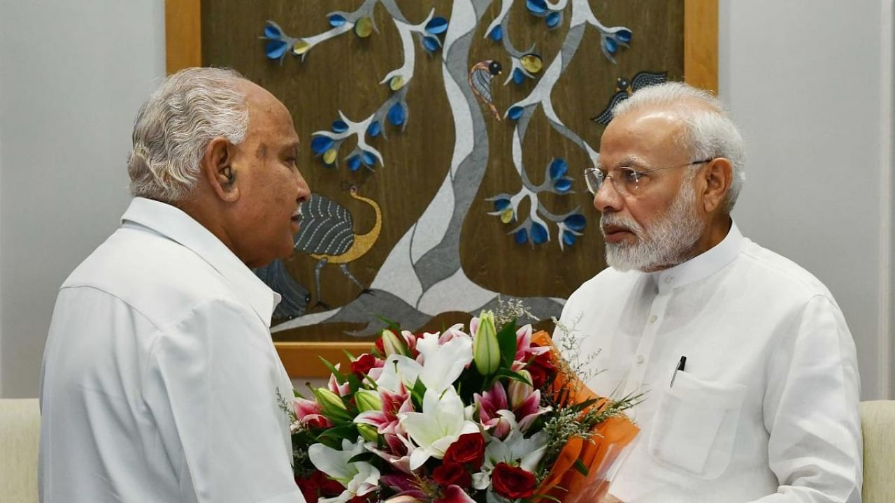 PM Narendra Modi-Karnataka BJP B S Yediyurappa's Talks At National ...