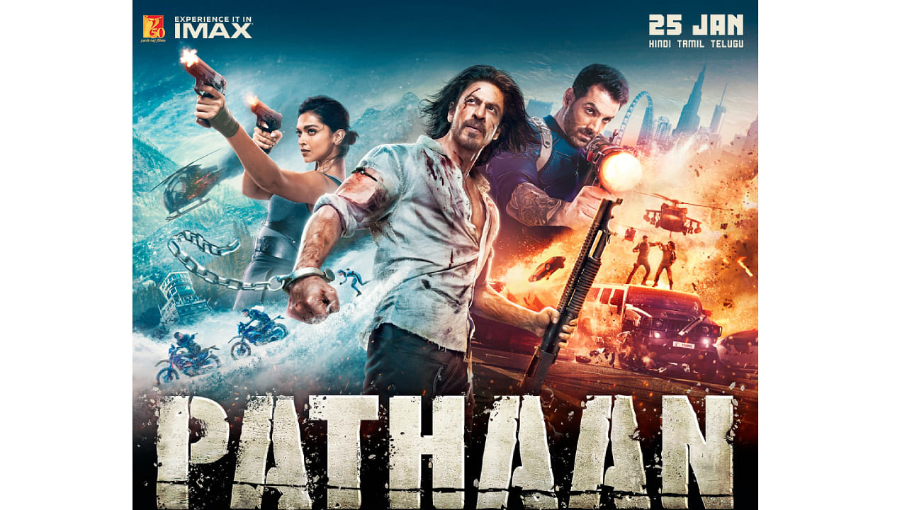 Pathaan theatrical poster. Credit: Twitter / @yrf