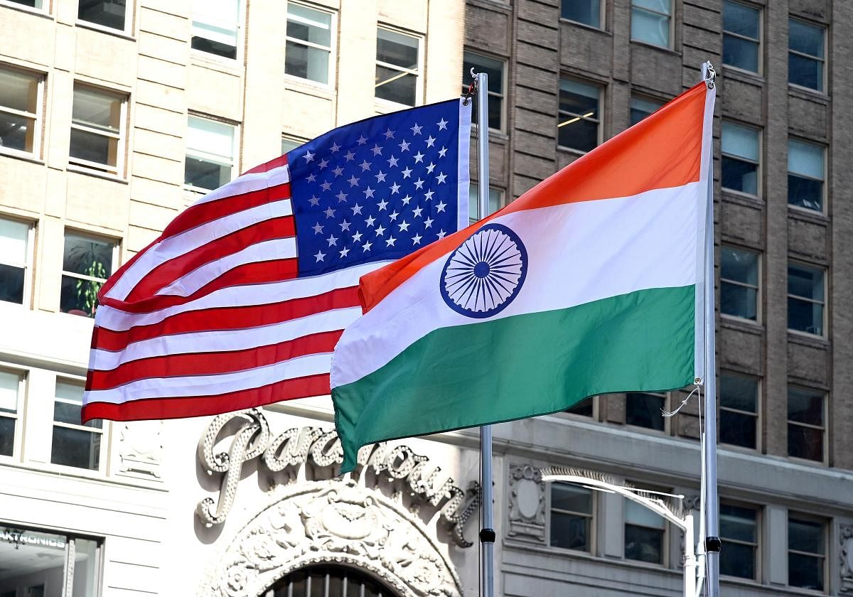 US and India flags. Credit: AFP File Photo