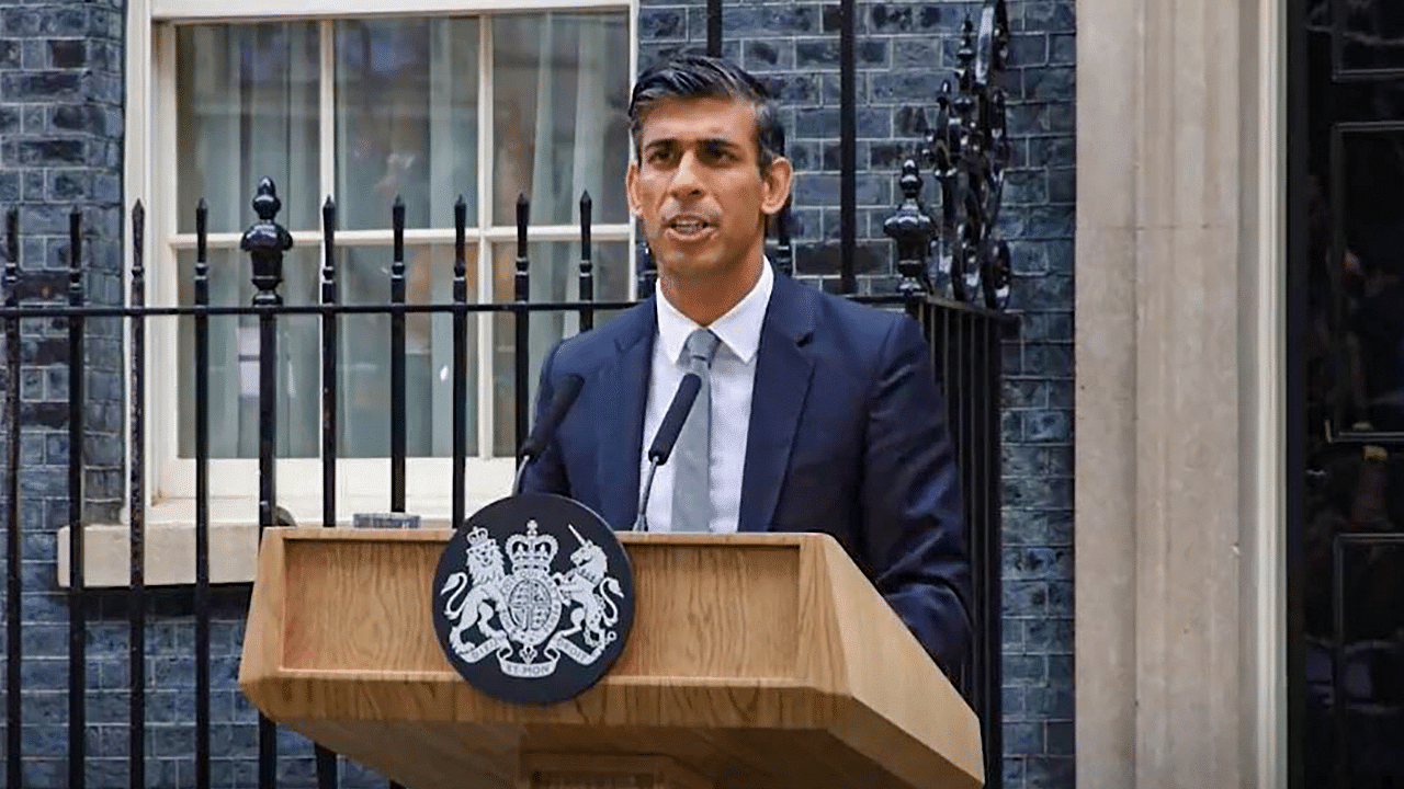 In his first speech of 2023, Sunak announced his vision of boosting British education, technology, and science. Credit: PTI Photo