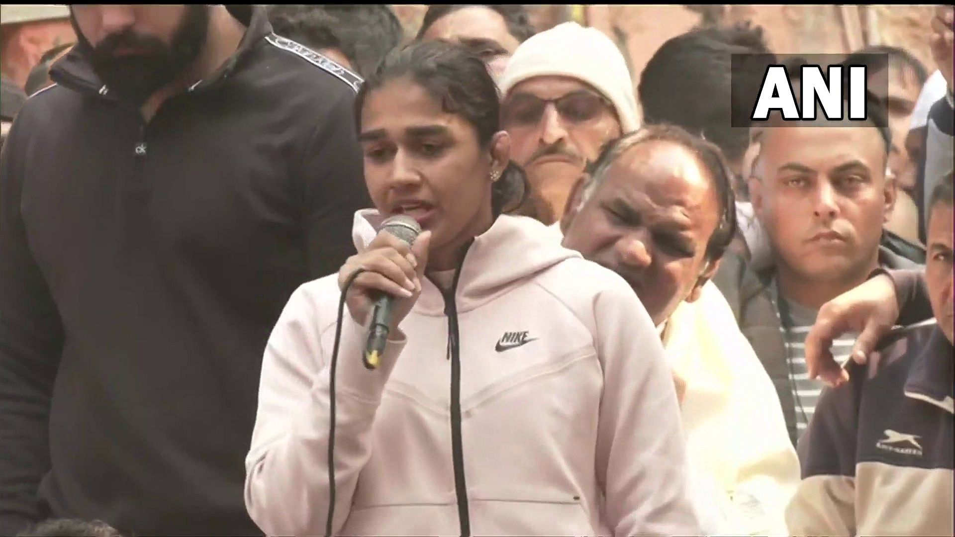 Champion wrestler and BJP leader Babita Phogat. Credit: Twitter/@ANI