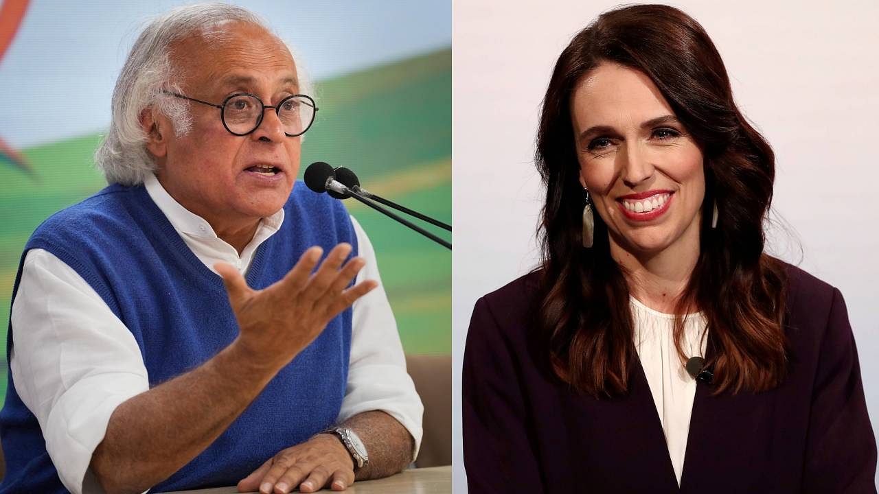 Jairam Ramesh, Jacinda Ardern. Credit: PTI, Reuters Photos