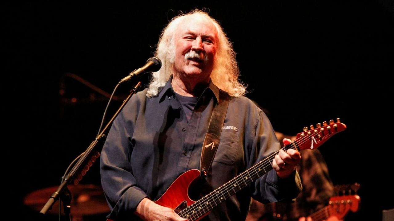 Musician David Crosby performs during a benefit concert to help defeat Proposition 32 on the State of California?s November election ballot at Nokia theatre in Los Angeles, California, U.S. October 3, 2012. Credit: Reuters Photo