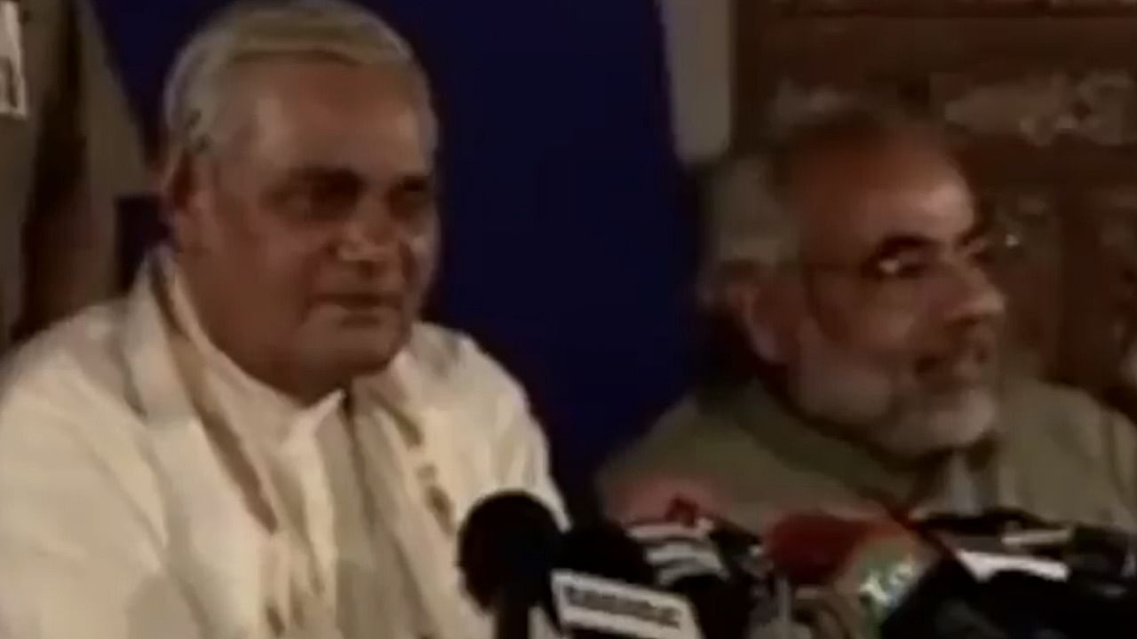 PM and his drumbeaters assert that the new BBC documentary on him is slanderous. Censorship has been imposed. Then why did PM Vajpayee want his exit in 2002, only to be pressurised not to insist by the threat of resignation by Advani. Credit: Twitter/@jairam_ramesh