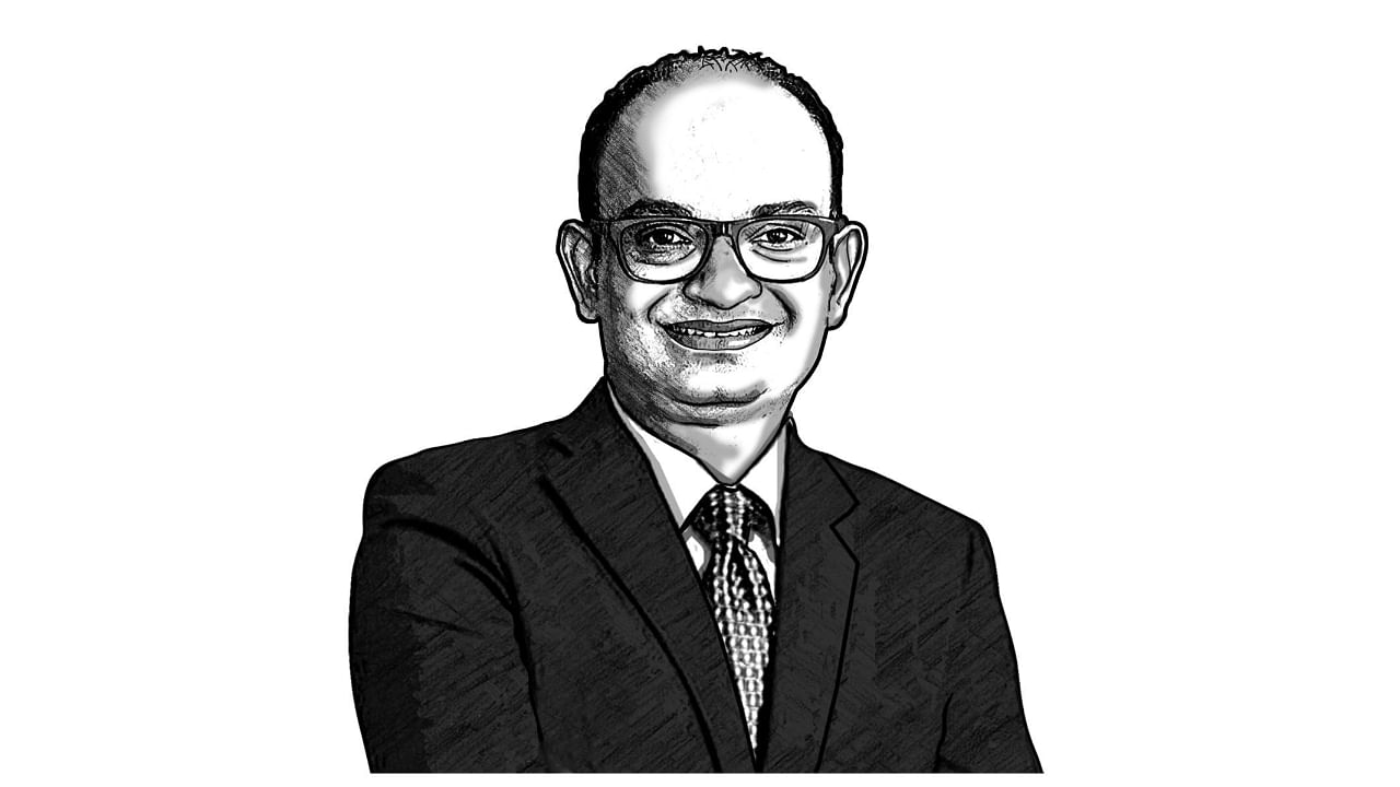 Gopichand Katragadda the former CTO of Tata Group and founder of AI company Myelin Foundry is driven to peel off known facts to discover unknown layers.@Gkatragadda. Credit: DH Illustration