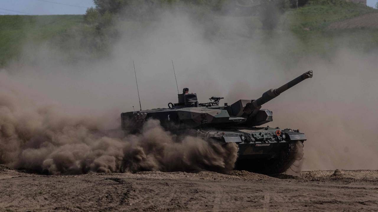 Leopard tanks are seen by defence experts as the most suitable for Ukraine. Credit: AFP Photo