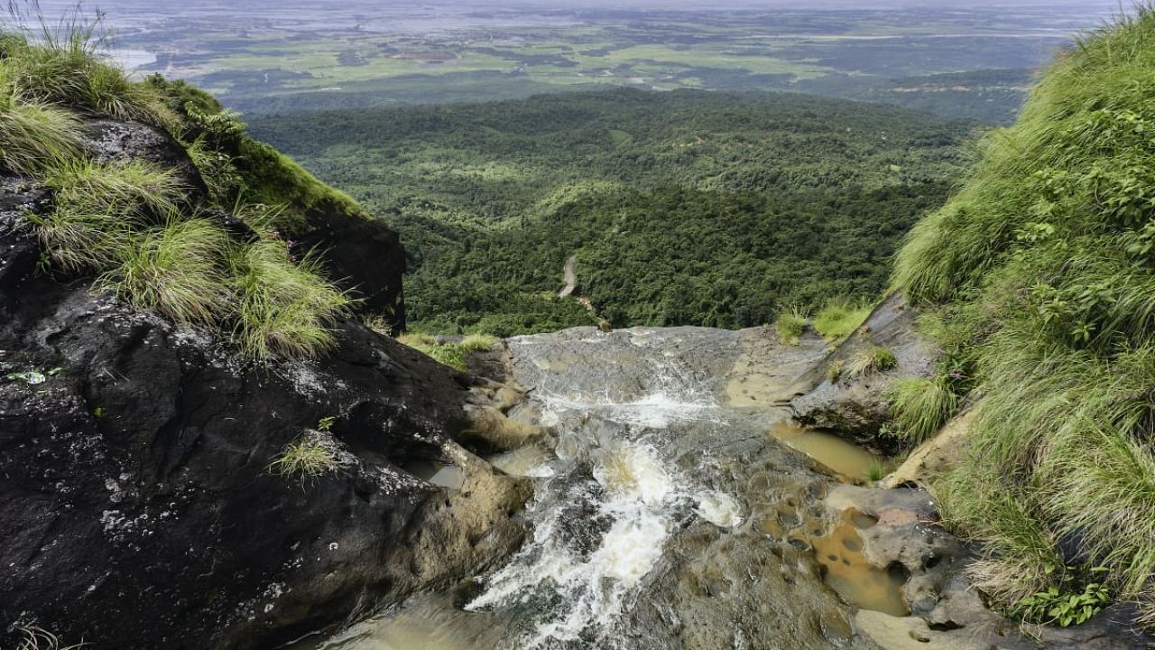 Waterfall in the Khasi Hills, Cherrapunjee, Meghalaya, India. Credit: Getty images