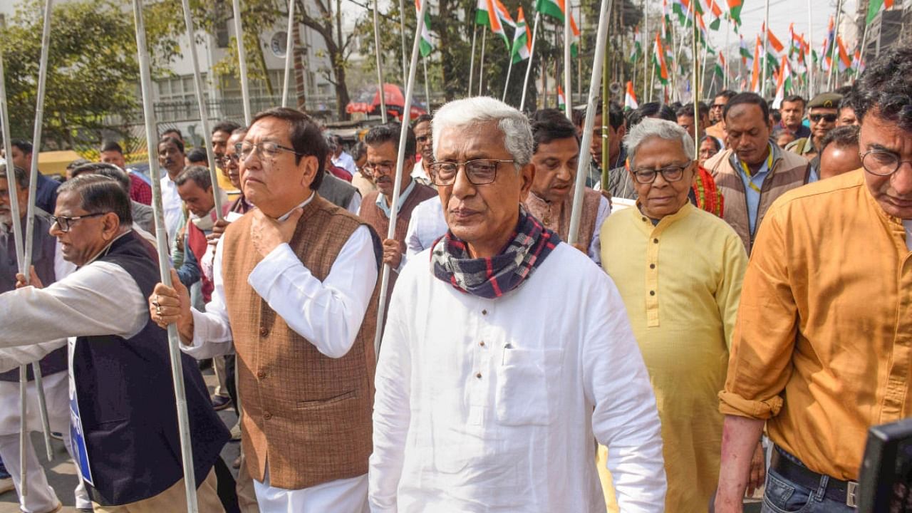 Leader of Opposition in Tripura Assembly Manik Sarkar. Credit: PTI Photo