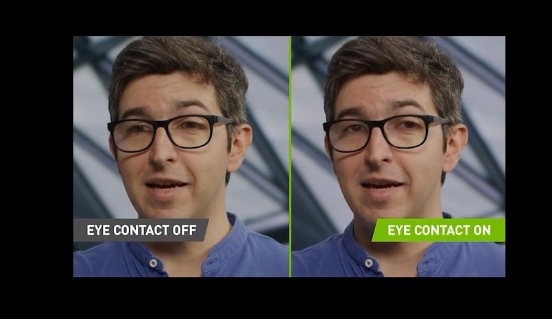 Broadcast app gets new Eye Contact feature. Credit: Nvidia