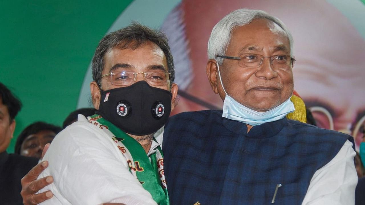 File Photo of Nitish Kumar(R) and Upendra Kushwaha. Credit: PTI