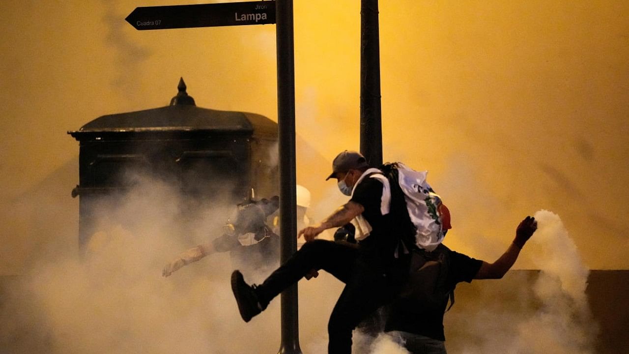 Anti-government protests in Lima. Credit: Reuters Photo