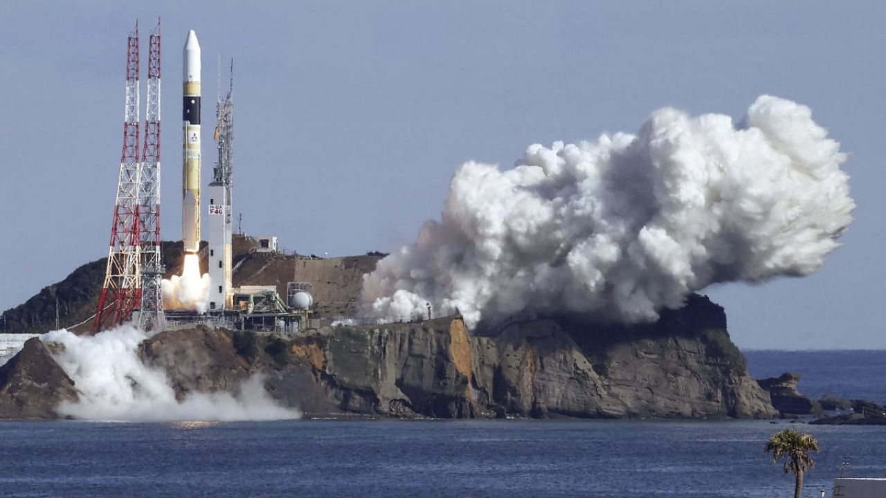 An H2A rocket lifts off from Tanegashima Space Center in Kagoshima, southern Japan Thursday, Jan. 26, 2023. Credit: AP Photo