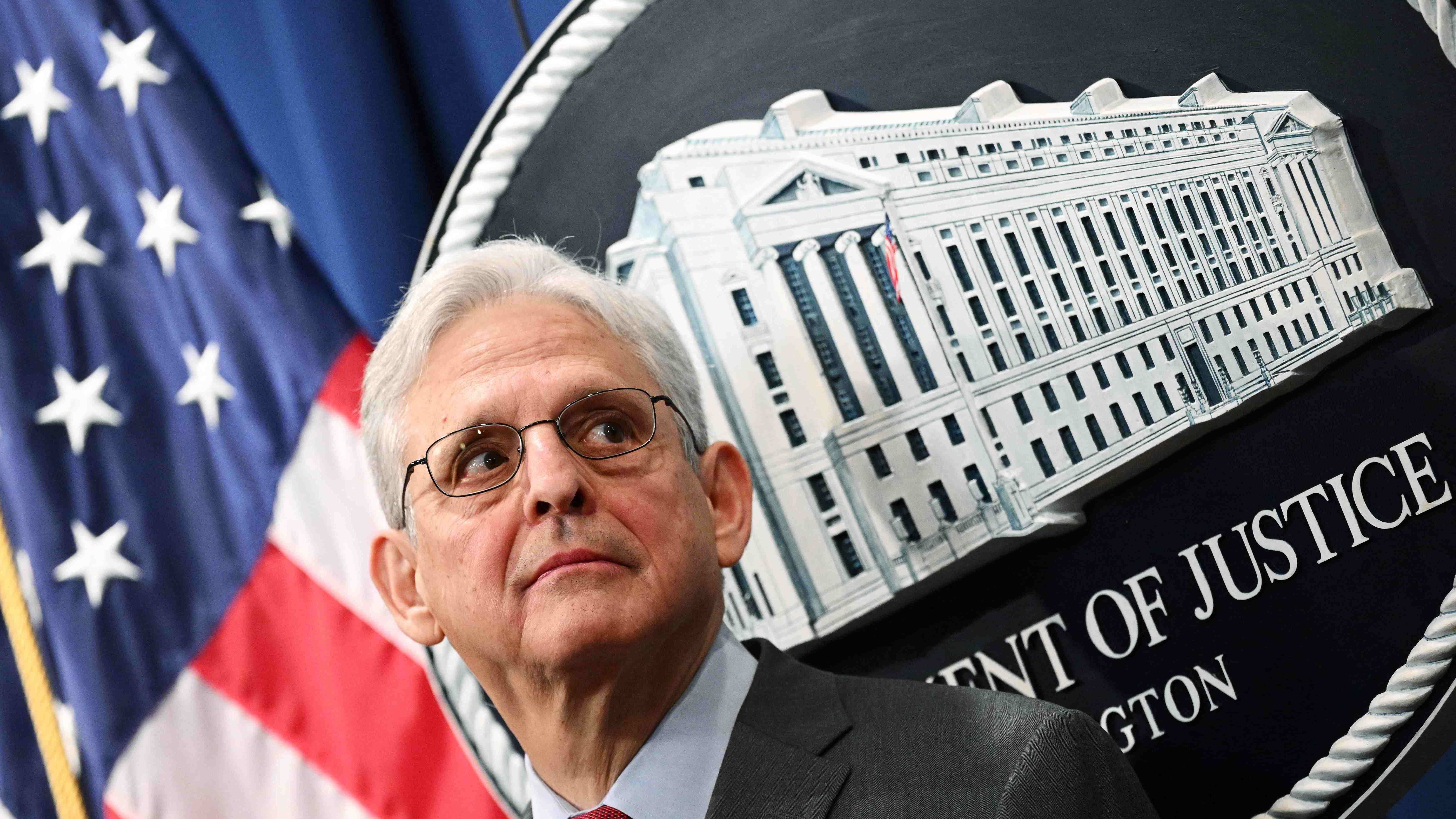 US Attorney General Merrick Garland participates in a press conference to announce an international ransomware enforcement action. Credit: AFP Photo