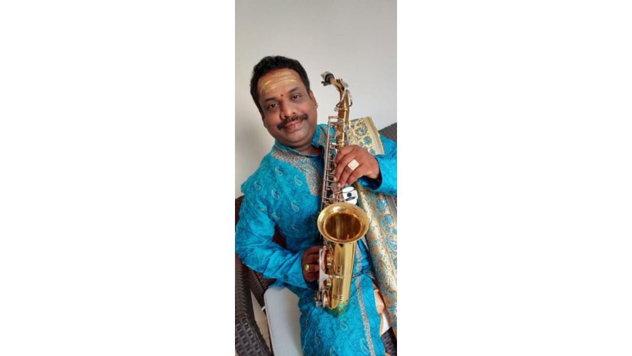 K Kumarasamy is one of the very few A-grade saxophone artistes on All India Radio. Credit: Special Arrangements