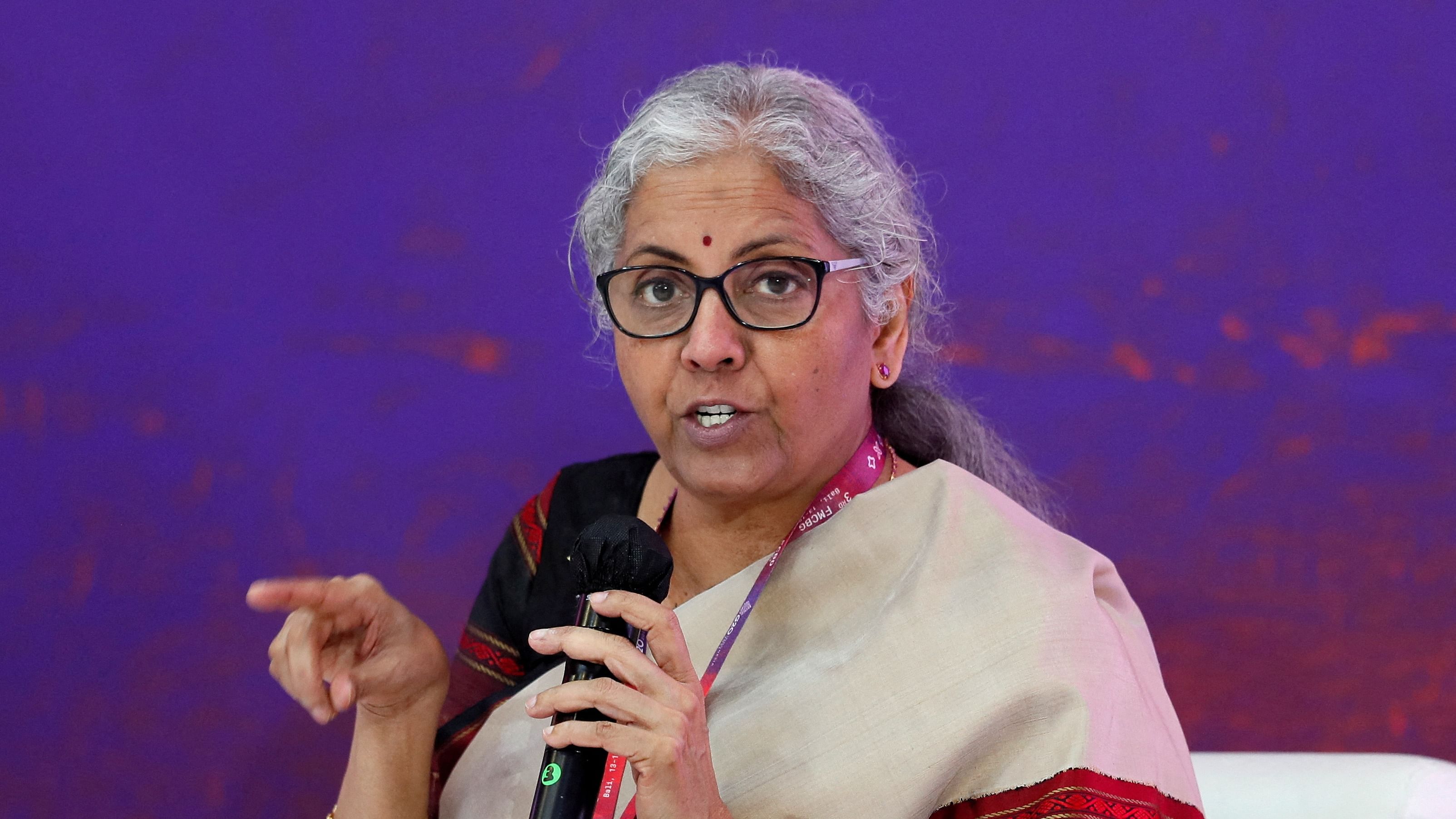 Union Finance Minister Nirmala Sitharaman. Credit: Reuters Photo