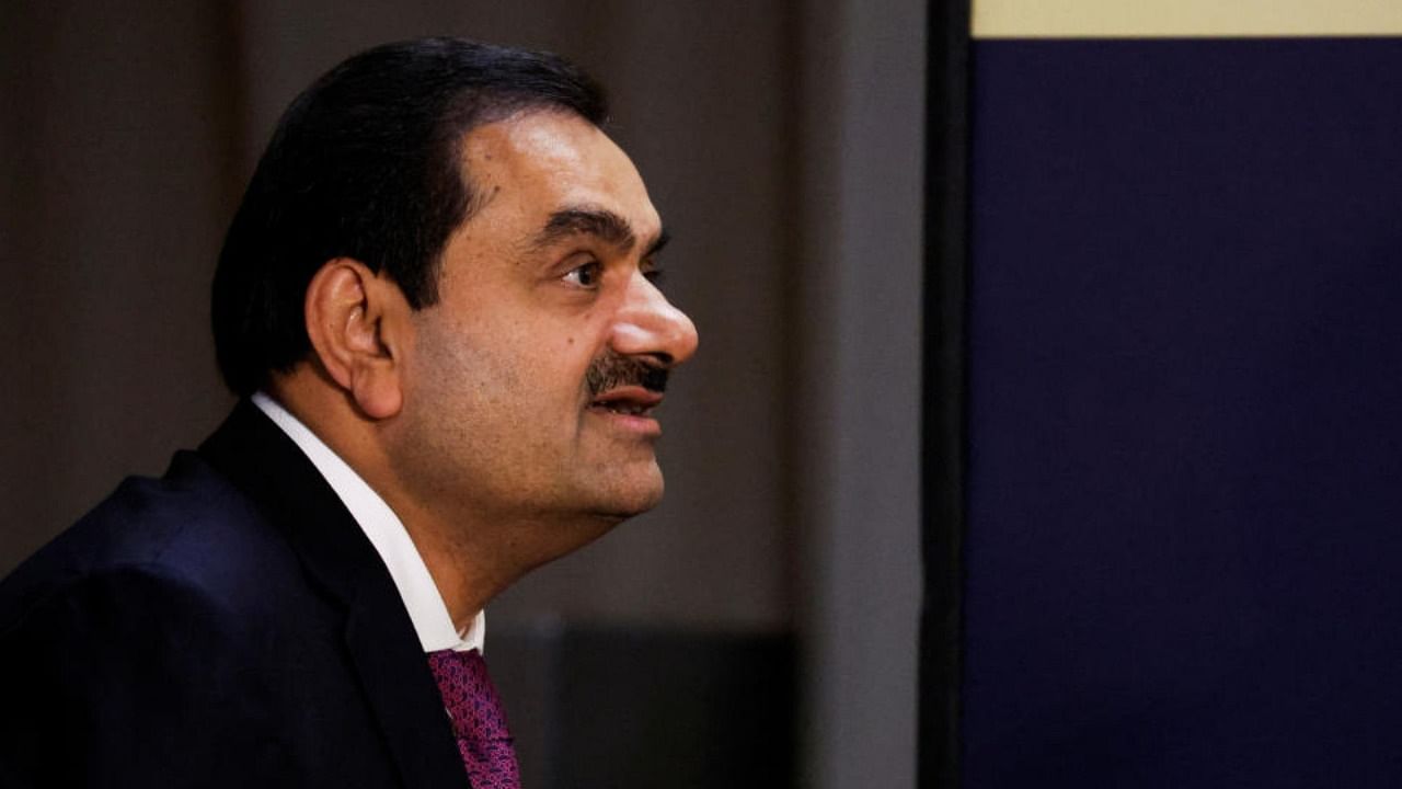 Gautam Adani speaks during an inauguration ceremony after the Adani Group completed the purchase of Haifa Port i Israel. credit: Reuters 