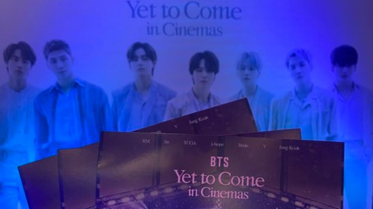 'BTS: Yet to Come' will screen for a limited time in Indian theaters. Credit: Twitter/SM_Cinema