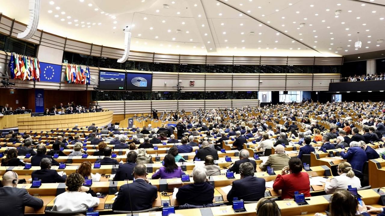 Euro-deputies take part in a session at the EU Parliament to vote requests for waiver of the immunity. Credit: AFP Photo