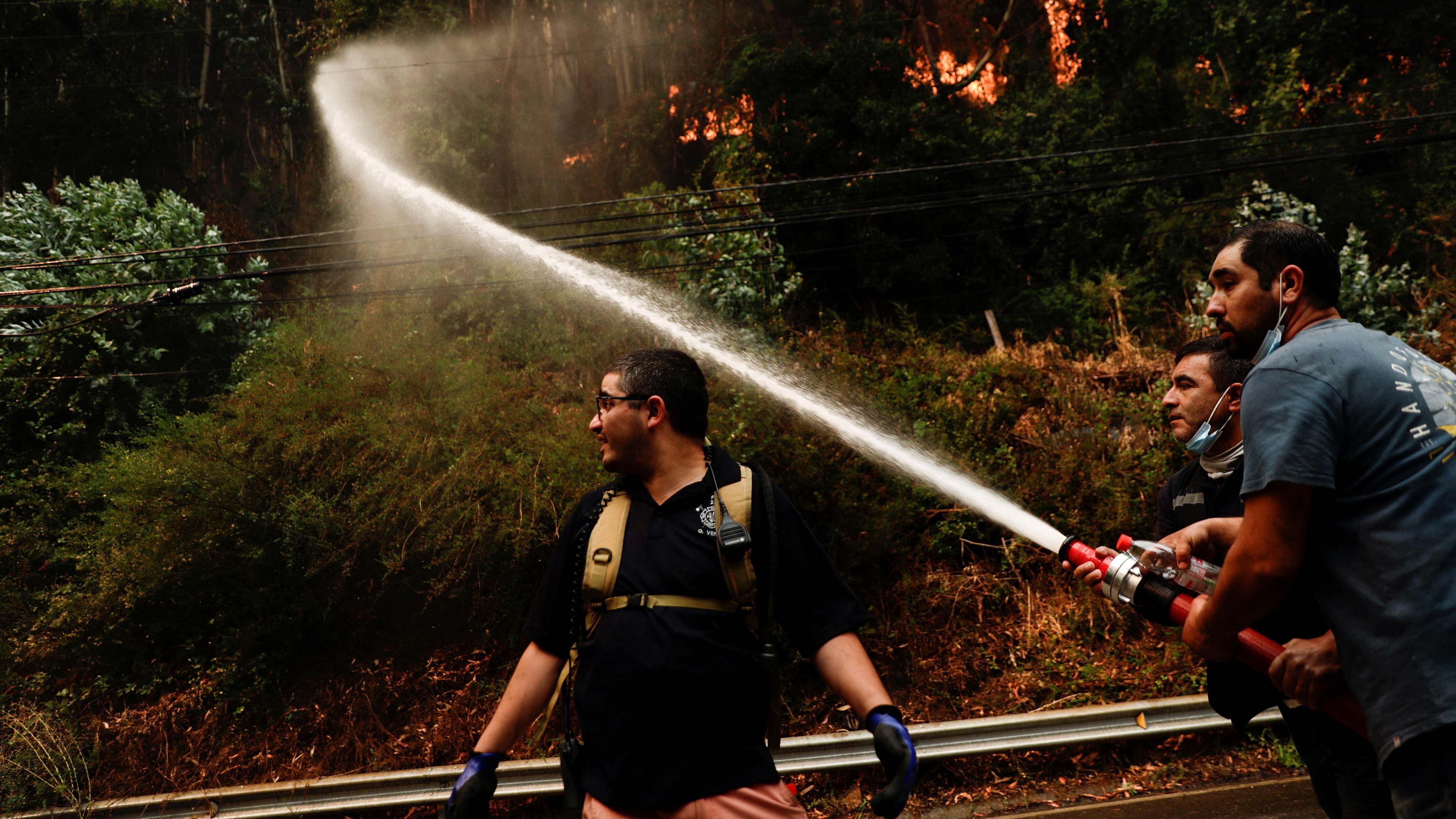 Hundreds of homes have been damaged by dozens of fires, authorities said. Credit: Reuters Photo