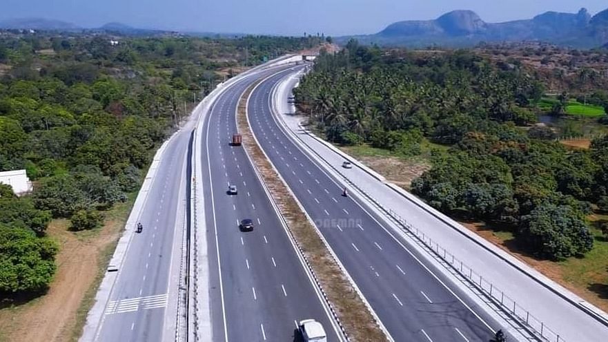A stretch of the Bengaluru-Mysuru express highway, near Ramanagar.  Credit: Special Arrangement