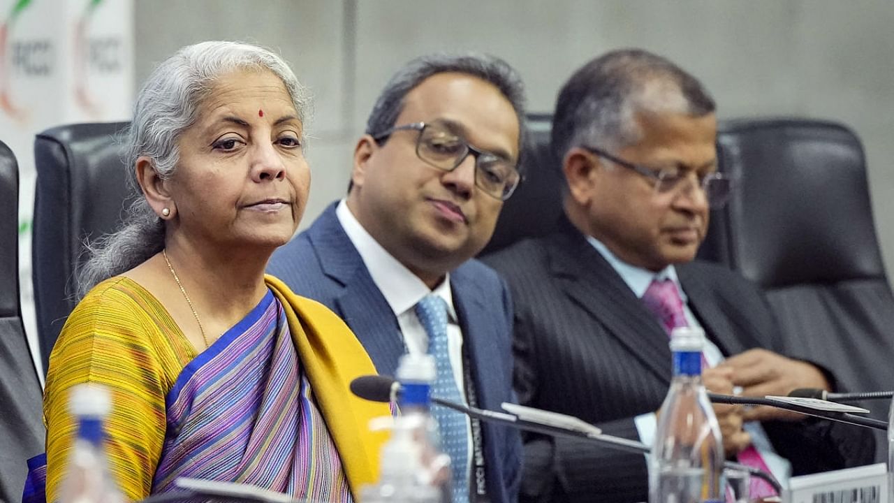 Union Minister of Finance and Corporate Affairs Nirmala Sitharaman during the post-budget FICCI National Executive Committee Meeting, in New Delhi. Credit: PTI Photo