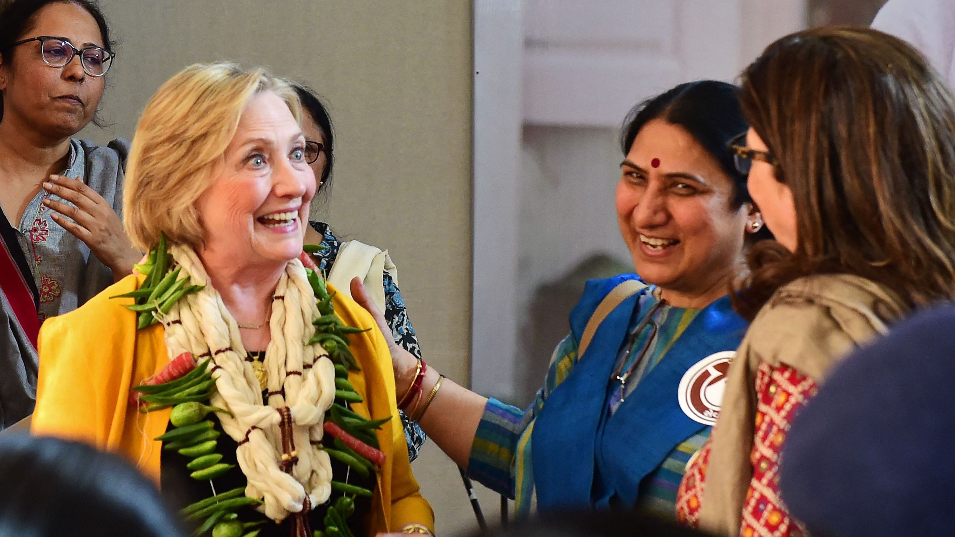 Clinton said she had spoken to SEWA director Reemaben Nanavati over the new struggle heat was presenting as it would affect every job that members of the women's trade union represents. Credit: AFP Photo
