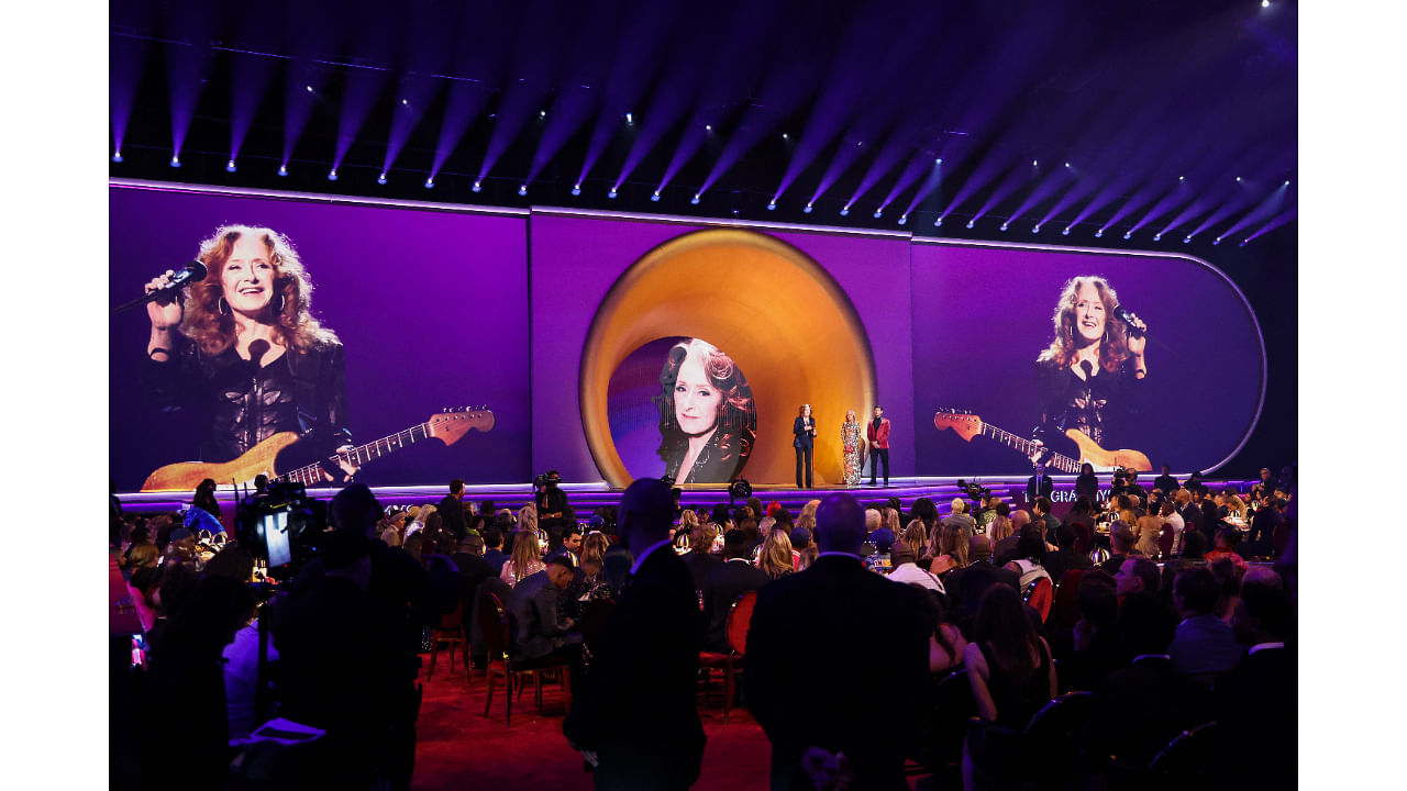 Bonnie Raitt accepts the Song Of The Year award. Credit: Reuters Photo