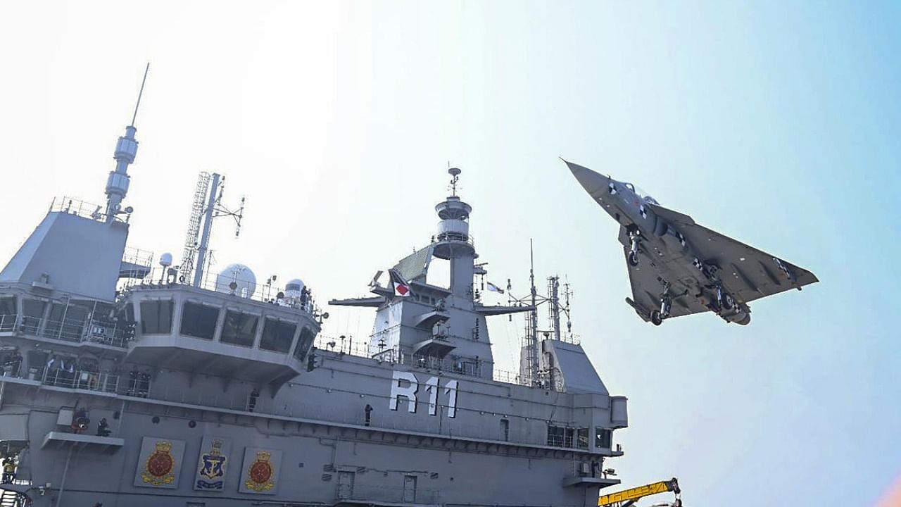 Ironically LCA-Navy is the same aircraft discarded by the maritime force just six years ago, with then Navy Chief Admiral Sunil Lanba said that the navy was looking for alternatives as HAL-made LCA-Navy would not make the cut for INS Vikrant and the proposed IAC-2. Credit: PTI Photo