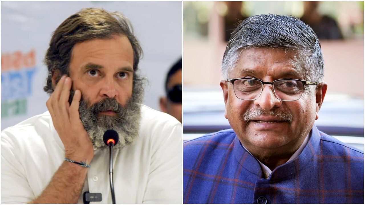 Congress leader Rahul Gandhi (L) and BJP MP Ravi Shankar Prasad (R). Credit: IANS, PTI Photos