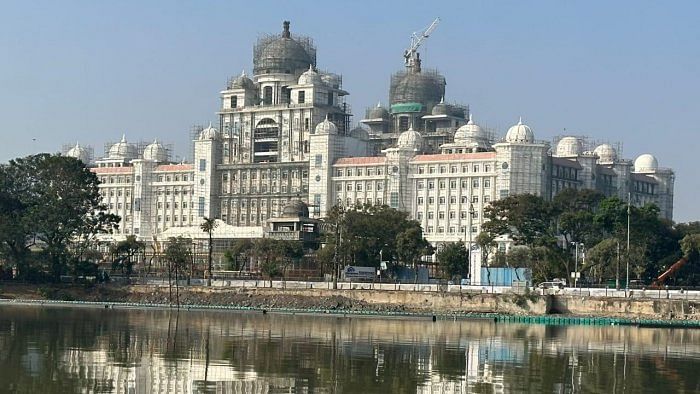 Telangana's new Secretariat building. Credit: IANS Photo