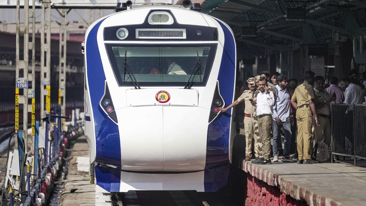 Vande Bharat Express train in Mumbai. Credit: PTI Photo