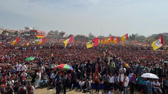 Tipra rally in Agartala. Credit: Twitter/PradyotManikya