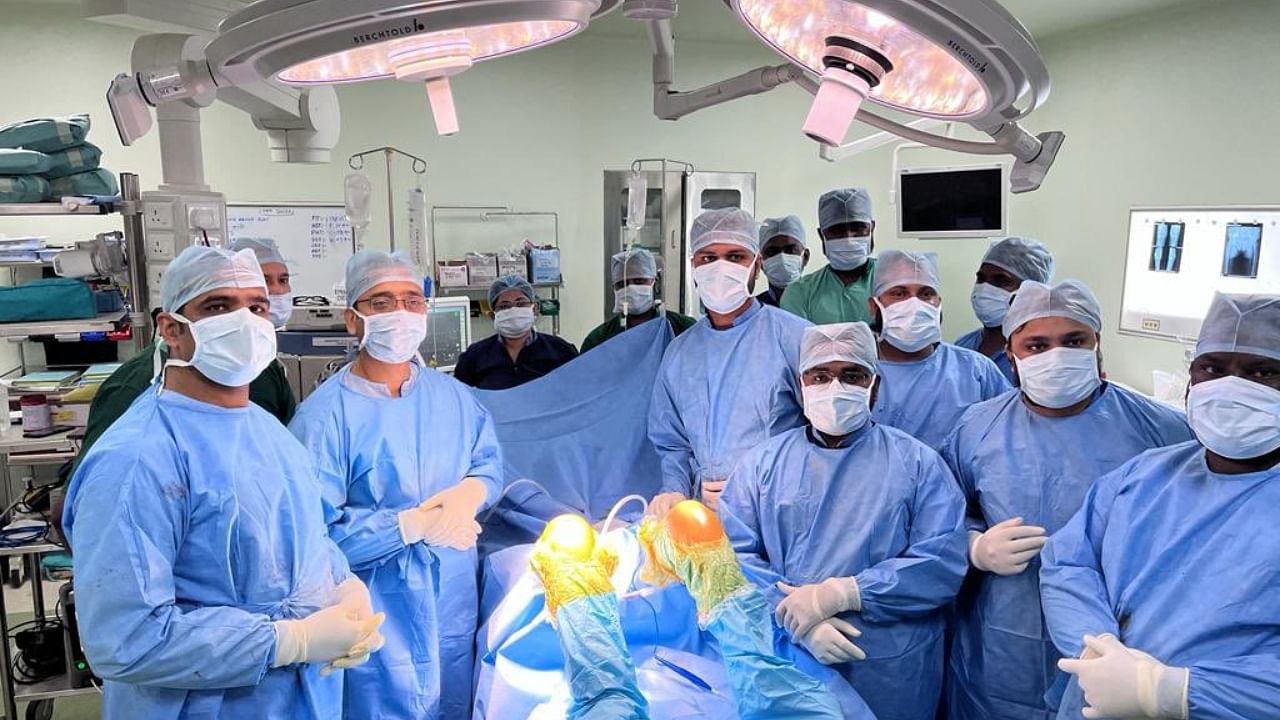 AIIMS-Bhubaneshwar doctors conducted conducted a successful quadruple joint replacement surgery. Credit: Twitter/mansukhmandviya