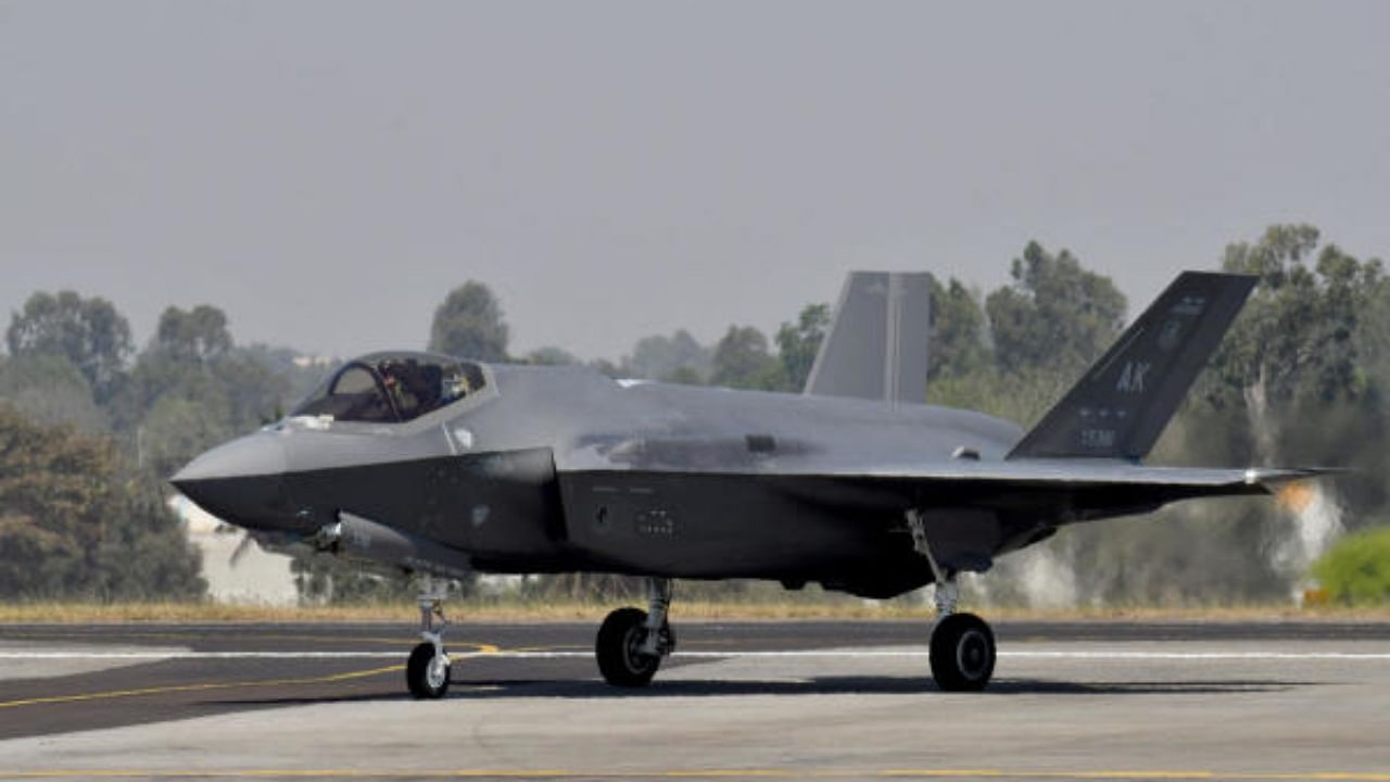 US Air Force F-35 fighter jet taxis during the Aero India 2023 air show. Credit: Reuters Photo