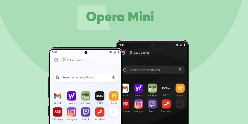 Opera Mini browser (screengrab)