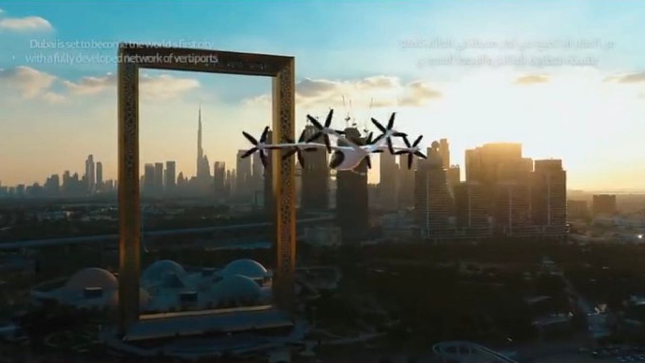 Dubai's futuristic flying taxis will take off by 2026, said Dubai's ruler, Sheikh Mohammed bin Rashid Al Maktoum. Credit: Twitter/ @HHShkMohd 