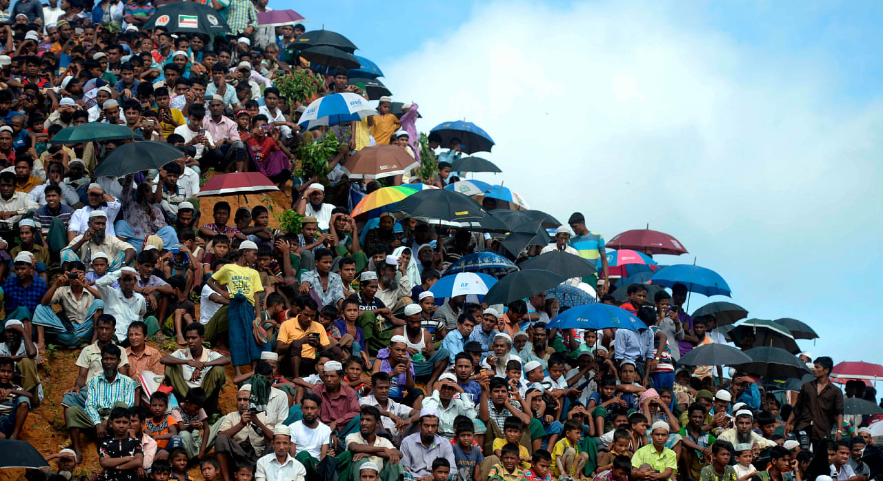 Rohingya refugees at the Kutupalong refugee camp in Ukhia. Credit: AFP Photo