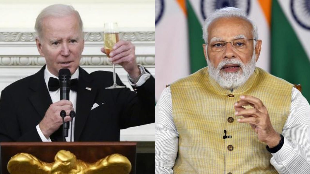 US President Joe Biden (right) and Indian Prime Minister Narendra Modi (left). Credit: AP, IANS Photos