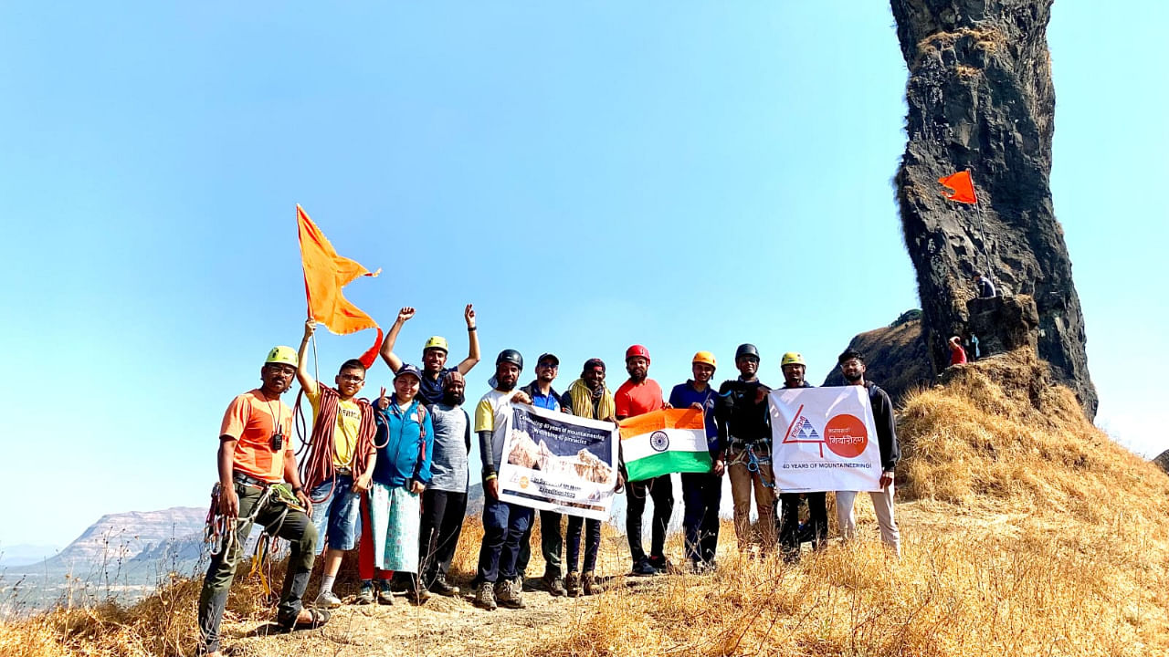 The entire expedition was guided by Giripremi's senior climber and Shiv Chhatrapati award recipient Umesh Zirpe, who is a renowned expedition leader. Credit: Special Arrangement