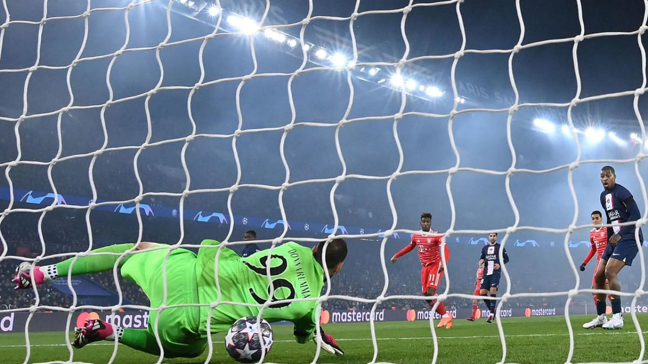 Bayern's Kingsley Coman nets the goal past PSG. Credit: AFP Photo