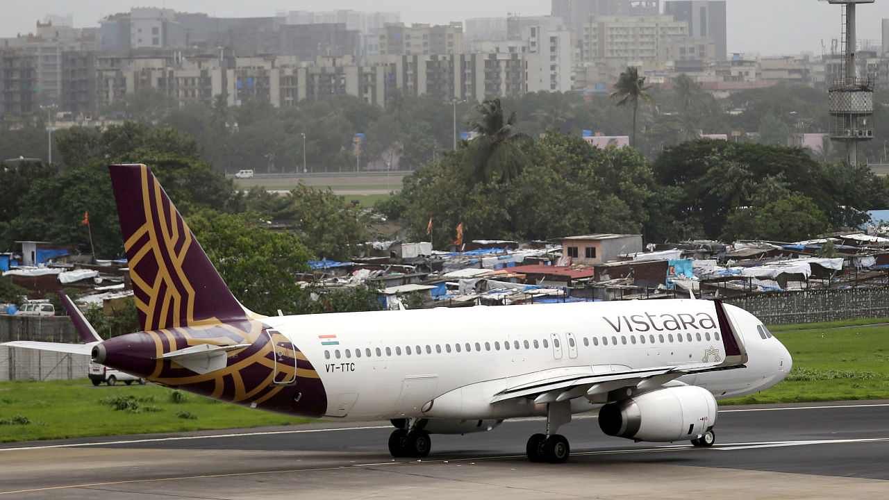 A Vistara passenger aircraft. Credit: Reuters Photo