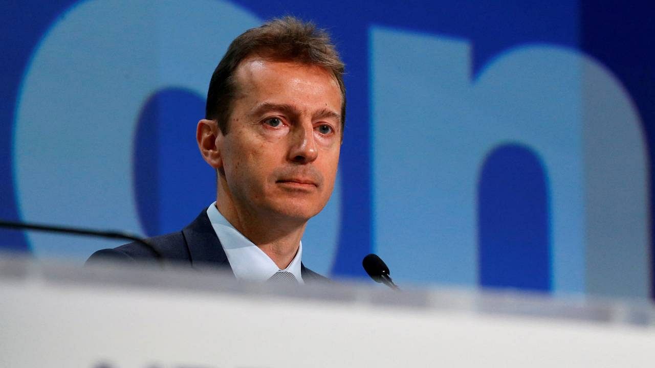 Airbus CEO Guillaume Faury attends Airbus's annual news conference. Credit: Reuters Photo