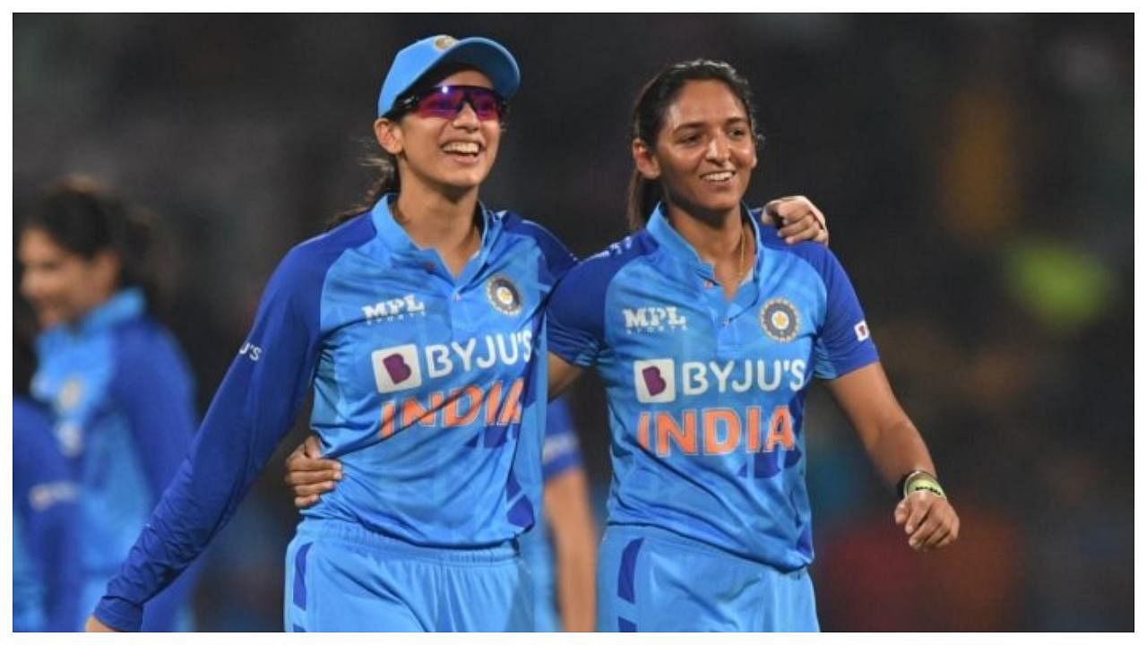 Indian women's cricket team captain Harmanpreet Kaur (right) and vice-captain Smriti Mandhana. Credit: AFP Photo