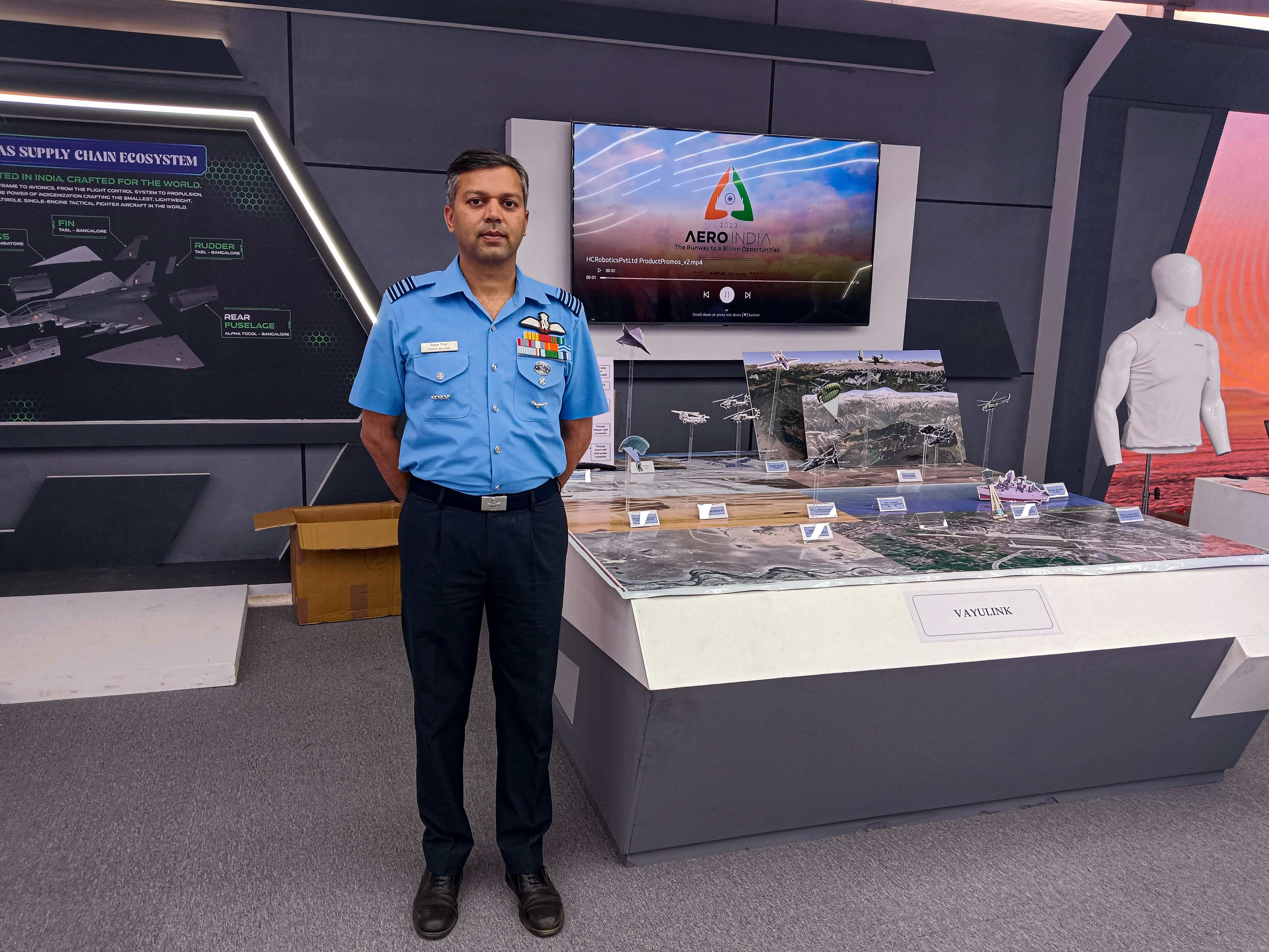 IAF's Vayulink system on display at Aero India 2023 in Bengaluru. Credit: PTI Photo