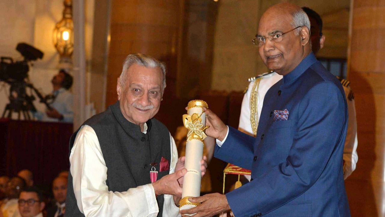 Kichlu was bestowed with Padma Shri in 2018. Credit: Twitter / @rashtrapatibhvn