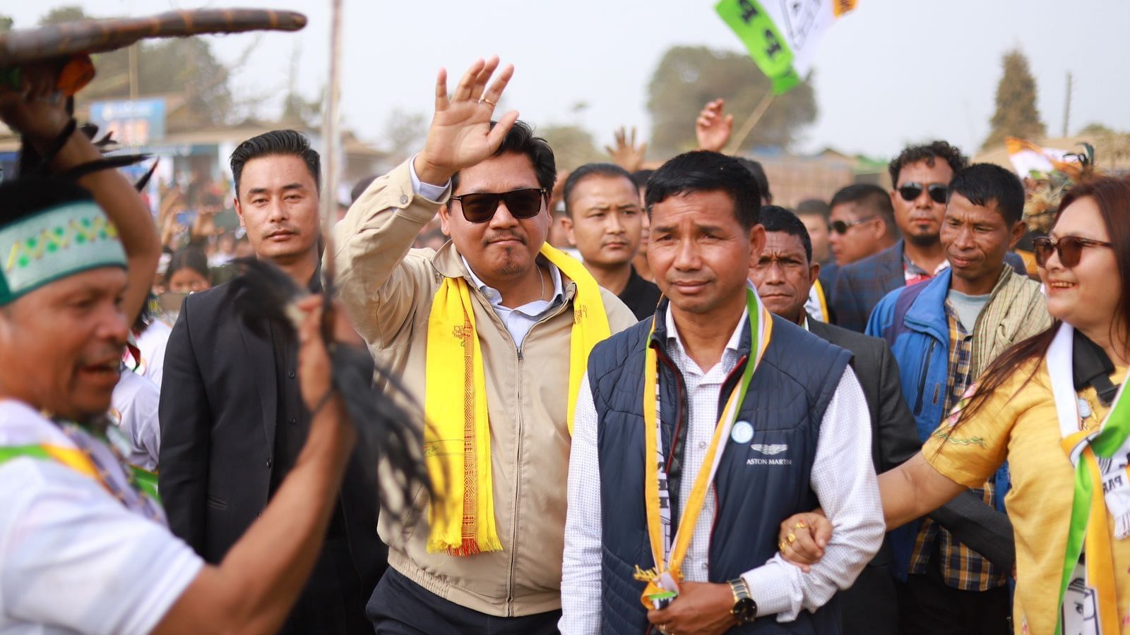 NPP President and Meghalaya CM Conrad K Sangma during a campaign programme recently. Credit: NPP